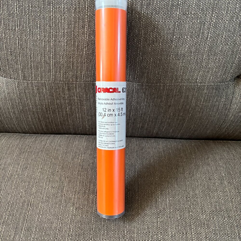 Oracal 631-035 Ptl Orange Removable Adhesive Vinyl (12" x 15') (30.4 cmX4.5m)